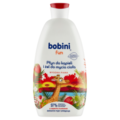 Bobini Fun пена для ванн и гель для душа для детей клубника, 500 мл