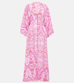 Платье макси Destiny с принтом MELISSA ODABASH, розовый