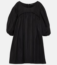 Мини-платье из тафты с пышными рукавами SIMONE ROCHA, черный