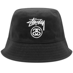 Панама Stussy Stock Logo Bucket, черный