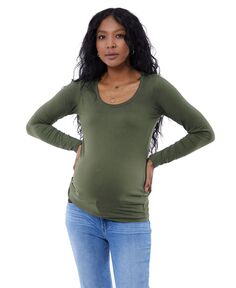 Женская футболка с длинным рукавом и круглым вырезом для беременных Ingrid + Isabel