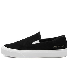 Слипоны Woman by Common Projects Shearling Suede Slip On, черный/белый