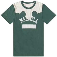 Футболка Maison Margiela Western Logo, темно-зеленый/белый
