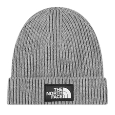 Женская шапка The North Face Logo Box Cuffed, серый
