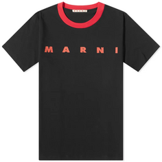 Футболка Marni Logo, черный/красный