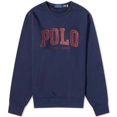 Свитшот Polo Ralph Lauren Polo College Logo Crew, синий