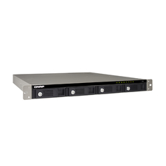 Серверное сетевое хранилище QNAP TVS-471U-RP-PT, 4 отсека, 4 ГБ, без дисков, черный