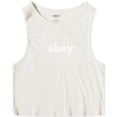 Топ Obey Lower Case Logo Tank, серый