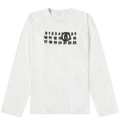 Лонгслив Mm6 Maison Margiela Triple Logo, белый