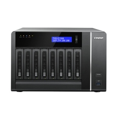 Сетевое хранилище QNAP TVS-EC880, 8 отсеков, 8 ГБ, без дисков, черный