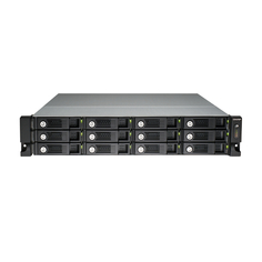 Серверное сетевое хранилище QNAP TVS-1271U-RP, 12 отсеков, 32 ГБ, без дисков, черный