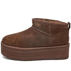 Угги Ugg Classic Ultra Mini на платформе, жженый кедр