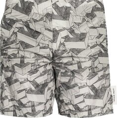 Шорты для плавания Off-White Arrow Pattern Swimshorts &apos;All Over Medium Grey&apos;, серый