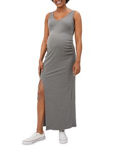 Платье макси в рубчик для беременных Stowaway Collection