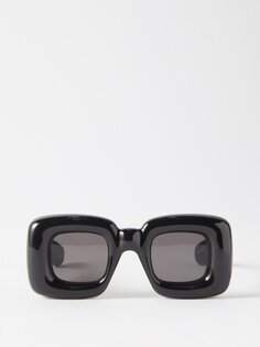 Завышенные квадратные солнцезащитные очки из ацетата LOEWE, черный