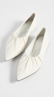 Балетки BY FAR Regina White Nappa Leather, белый