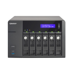 Сетевое хранилище QNAP TS-653 Pro, 6 отсеков, 2 ГБ, без дисков, черный