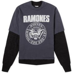 Свитшот Undercover Ramones Reversible, черный/серый