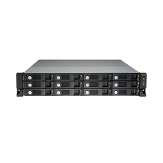 Серверное сетевое хранилище QNAP TS-1270U-RP, 12 отсеков, 4 ГБ, без дисков, черный