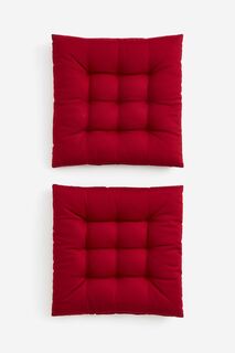 Подушки на стул H&amp;M Home Cotton, 2 предмета, красный