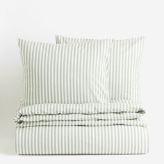 Комплект двуспального постельного белья H&amp;M Home Cotton, зеленый