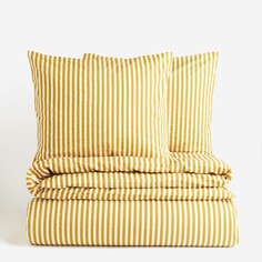 Комплект двуспального постельного белья H&amp;M Home Cotton, желтый