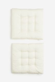 Подушки на стул H&amp;M Home Cotton, 2 предмета, белый