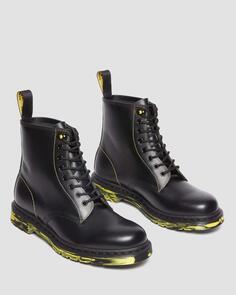 1460 Гладкие кожаные ботинки на шнуровке с мраморной подошвой Dr. Martens