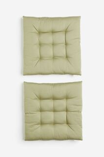 Подушки на стул H&amp;M Home Cotton, 2 предмета, зеленый