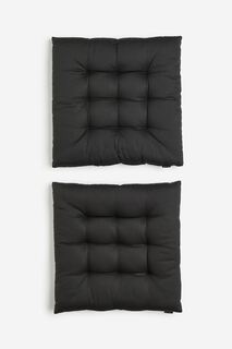 Подушки на стул H&amp;M Home Cotton, 2 предмета, темно-серый