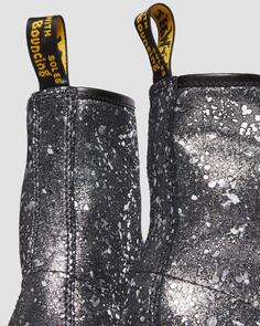 Замшевые ботинки 1460 с металлизированными брызгами на шнуровке Dr. Martens