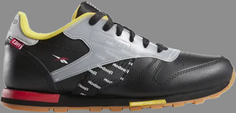 Кроссовки classic leather altered gs &apos;black grey&apos; Reebok, черный