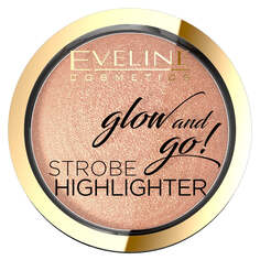 Eveline Cosmetics Светящийся хайлайтер Glow &amp; Go Strobe 02 Нежное золото 8,5 г