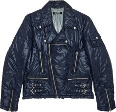 Пуховик Vintage Raf Simons Puffer Biker Jacket &apos;Navy&apos;, синий