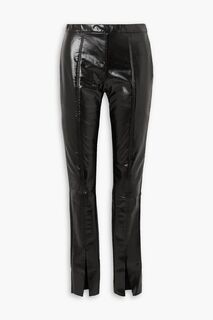 Узкие брюки из смесового хлопка с покрытием DRKSHDW BY RICK OWENS, черный