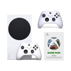 Игровая консоль Microsoft Xbox Series S + 1 месяц Game Pass Ultimate + Xbox White Wireless Controller, 512GB, белый