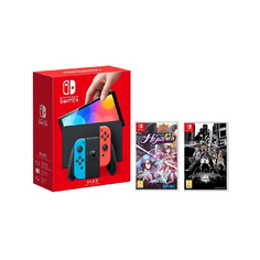 Игровая консоль Nintendo Switch OLED, Neon Joy-Con + SNK HEROENS + THE WORLD END WITH YOU, 64 ГБ, черный