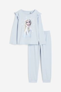 Пижамный комплект H&amp;M Disney Frozen Jersey, 2 предмета, светло-голубой H&M