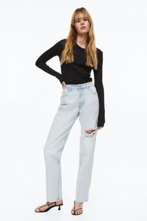 Высокие джинсы-бойфренды в стиле 90-х H&amp;M H&M