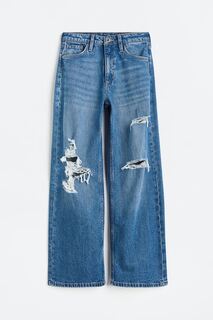 Широкие высокие джинсы H&amp;M H&M