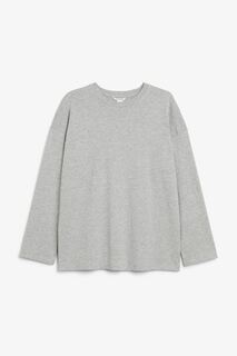 Футболка Monki Classic Long Sleeve, серый