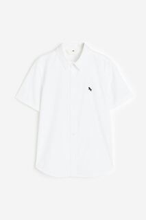 Хлопковая рубашка с коротким рукавом H&amp;M H&M