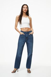 Винтажные джинсы Mom Fit со сверхвысокой лодыжкой H&amp;M H&M