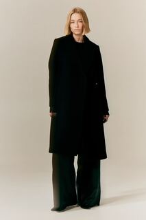 Пальто из смесовой шерсти с завязанным поясом H&amp;M H&M