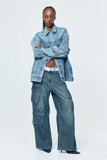 Широкие джинсы карго H&amp;M H&M