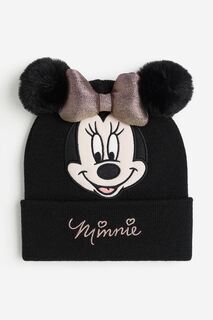 Шапка H&amp;M Disney Minnie Mouse Appliquéd Pompom, черный H&M