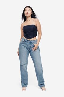 Прямые джинсы стандартного кроя с пышной посадкой H&amp;M H&M