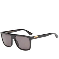 Солнцезащитные очки Gucci Lines Injection, черный/серый