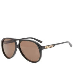 Солнцезащитные очки Gucci Eyewear GG1286S, черный/коричневый