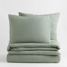 Комплект двуспального постельного белья H&amp;M Home Muslin King, светло-зеленый